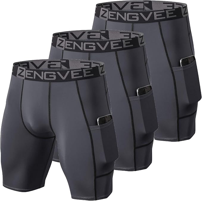 Compression shorts for gym training, running, and active workouts
