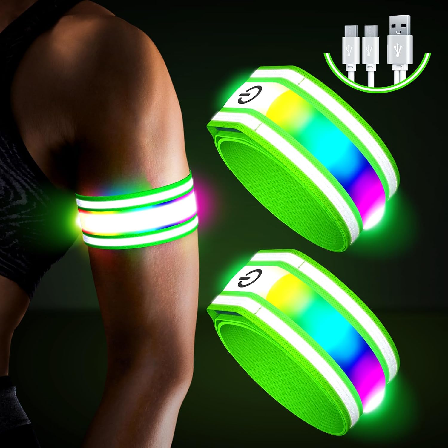 Clip-on running lights for improved visibility during outdoor workouts