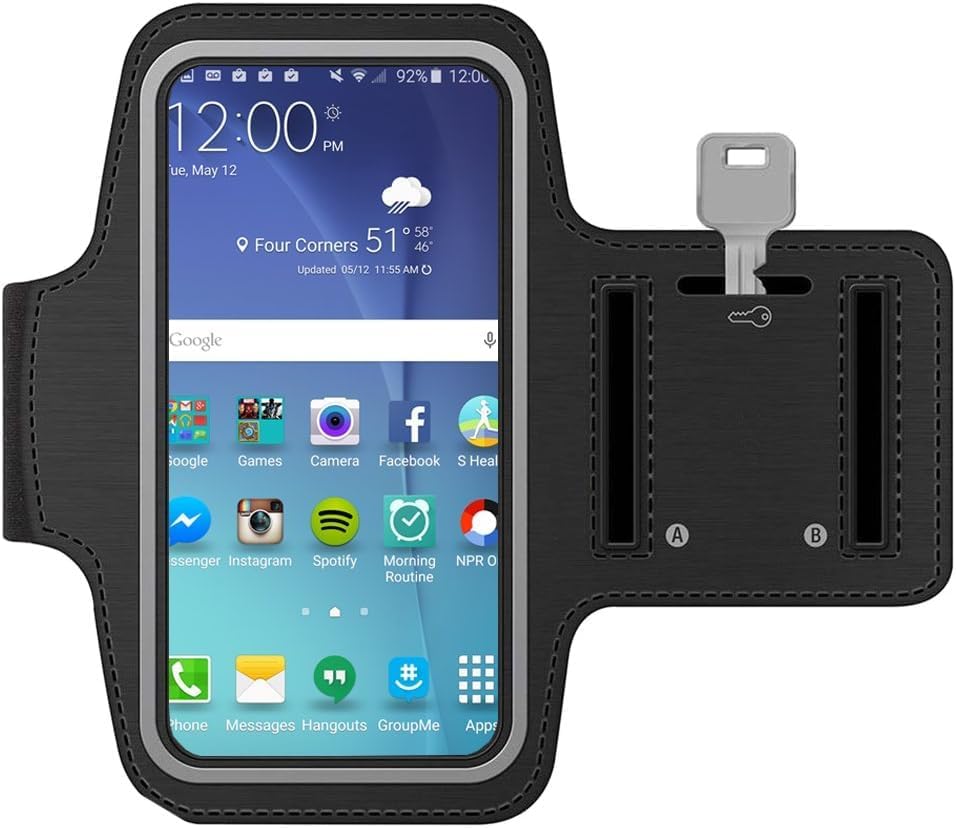 Running armband for carrying a phone