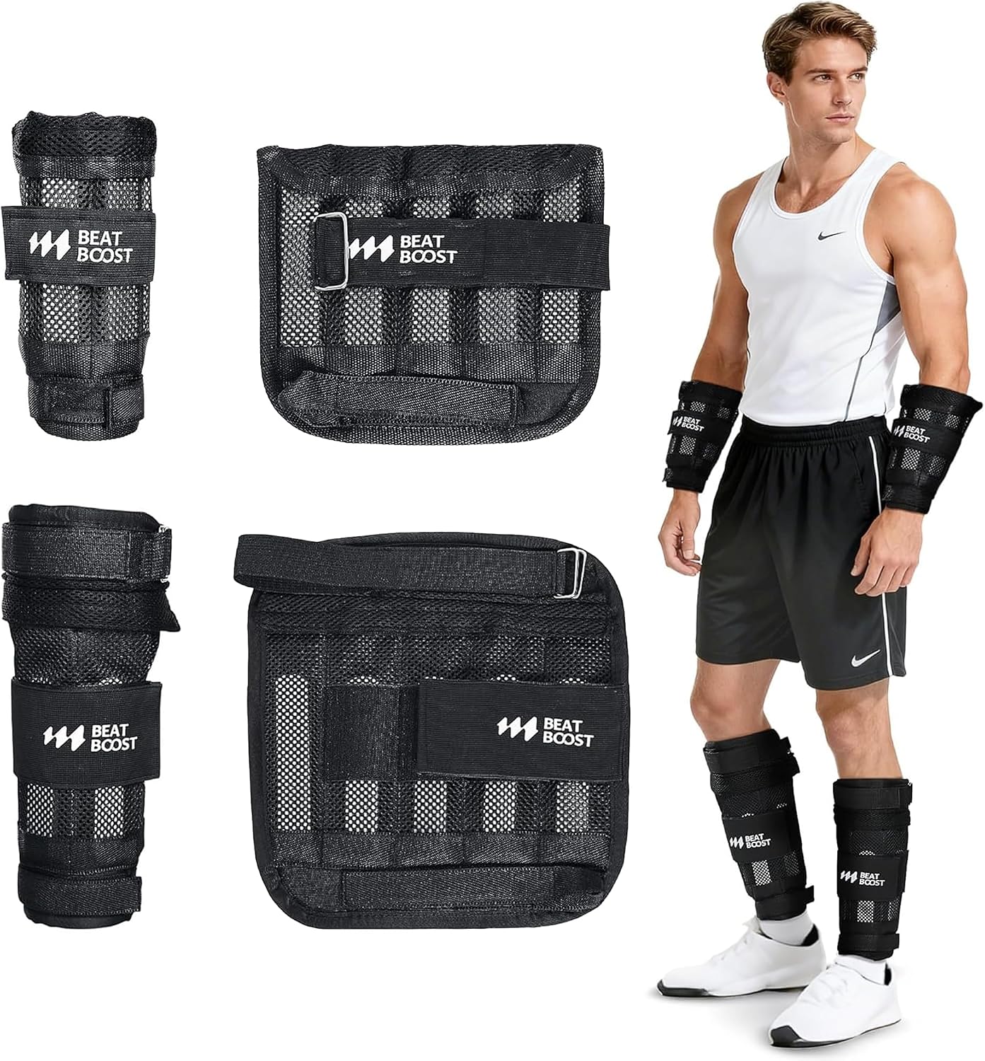 Ankle and wrist weights for walking and home fitness exercises