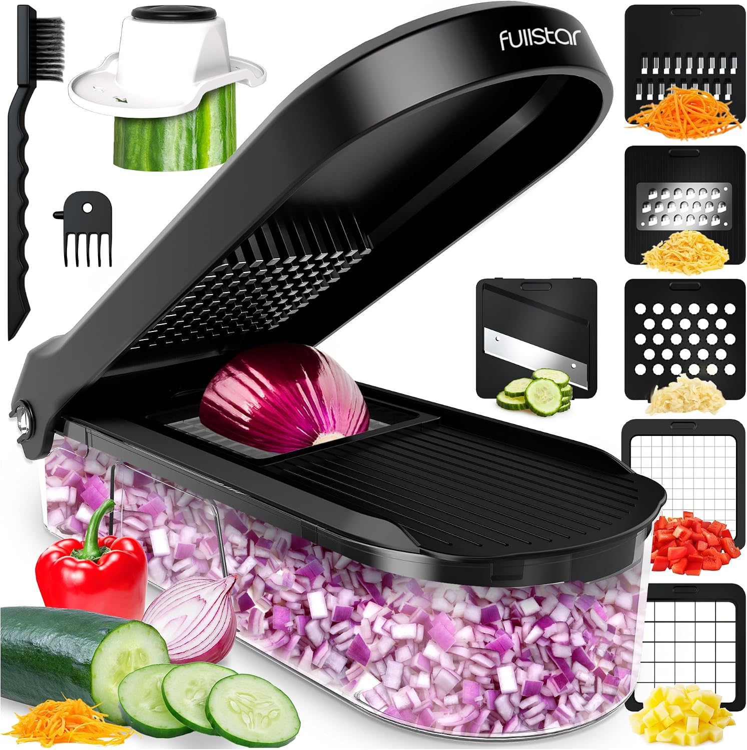 Vegetable chopper for kitchen meal preparation